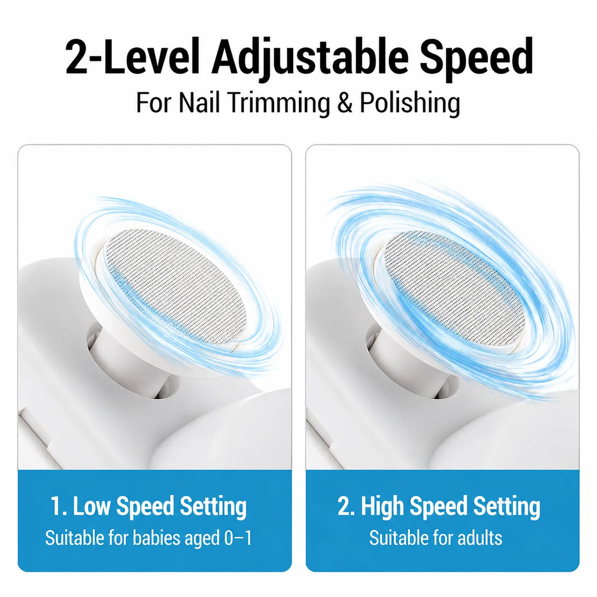 Electric Nail Trimmer 3-in-1 Clipping Filing Polishing