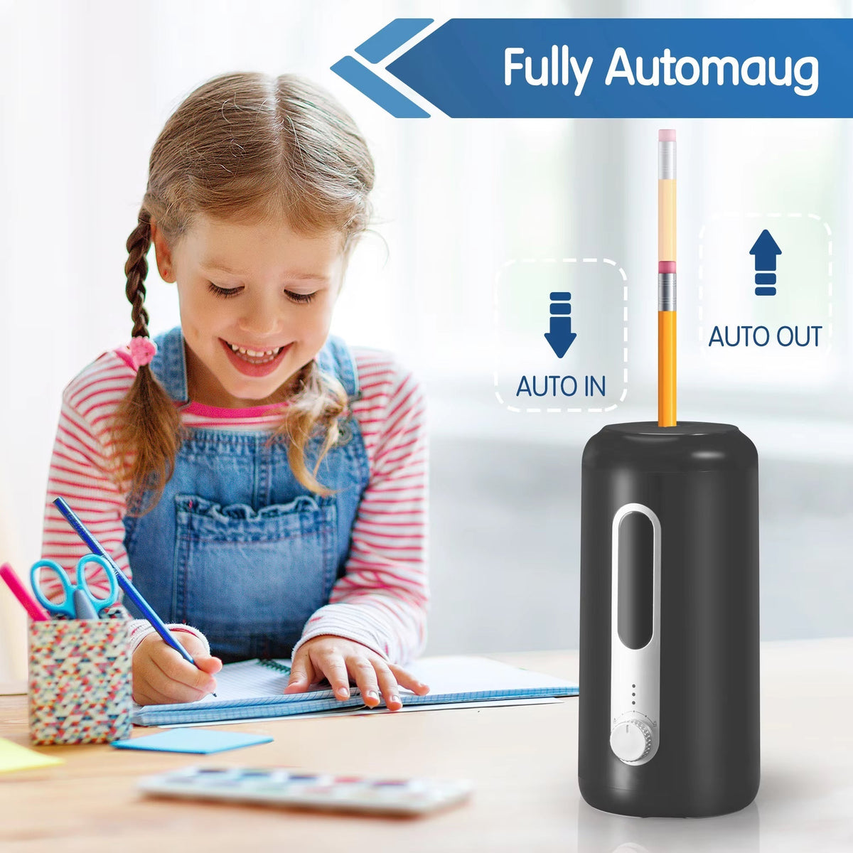 Electric Pencil Sharpener Ultra-Fast USB-C Rechargeable 5 Settings
