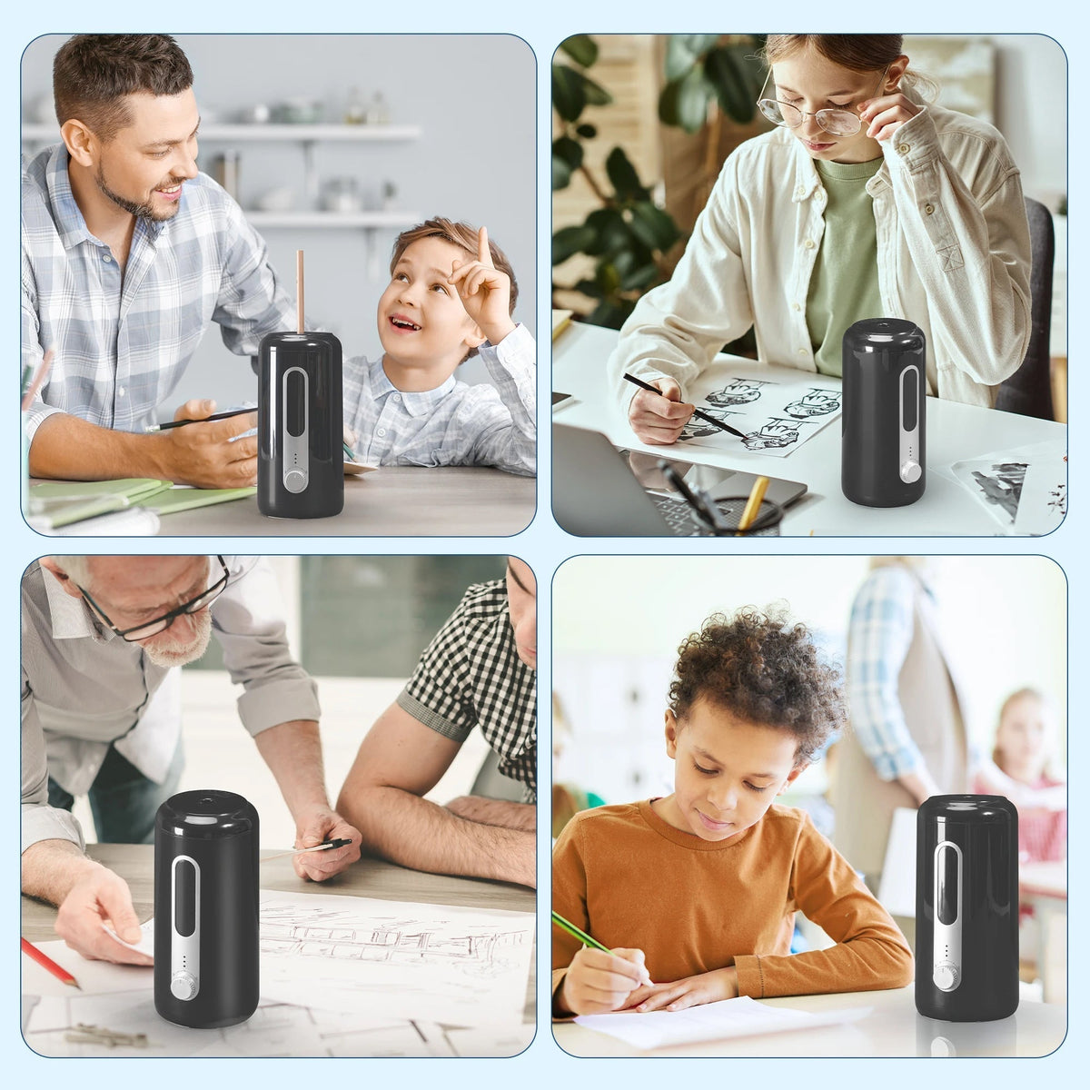 Electric Pencil Sharpener Ultra-Fast USB-C Rechargeable 5 Settings