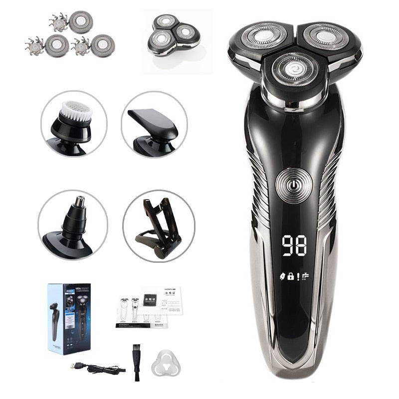 Electric Razor Wet & Dry Rechargeable Stainless Blades