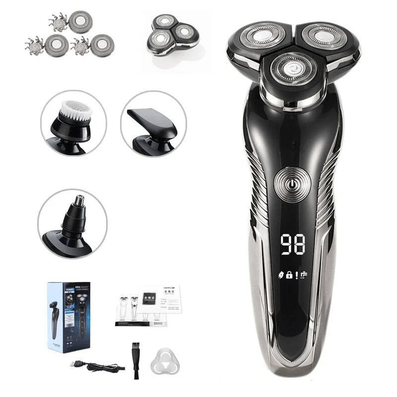 Electric Razor Wet & Dry Waterproof & Rechargeable