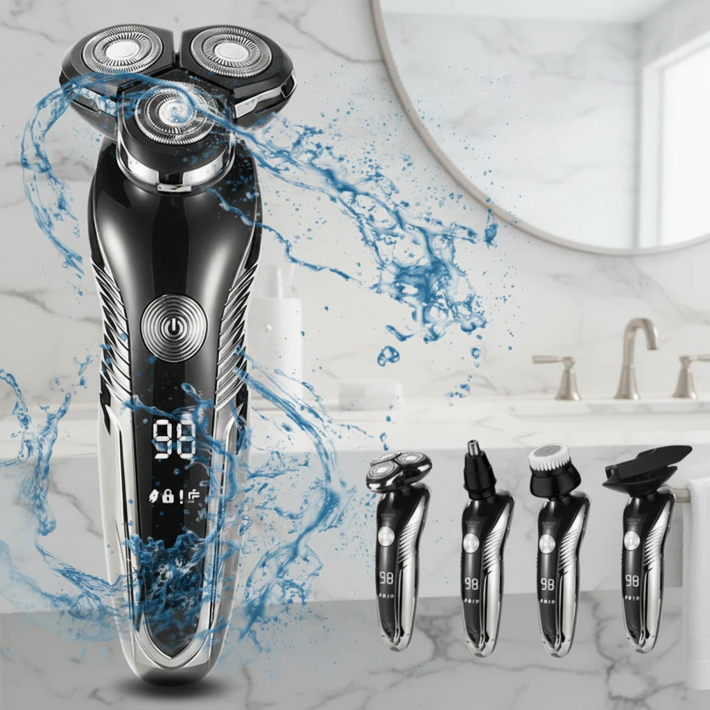 Electric Razor Wet & Dry Waterproof & Rechargeable