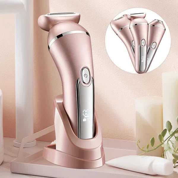 Electric Shaver 3-in-1 Interchangeable Attachments Waterproof & USB Rechargeable