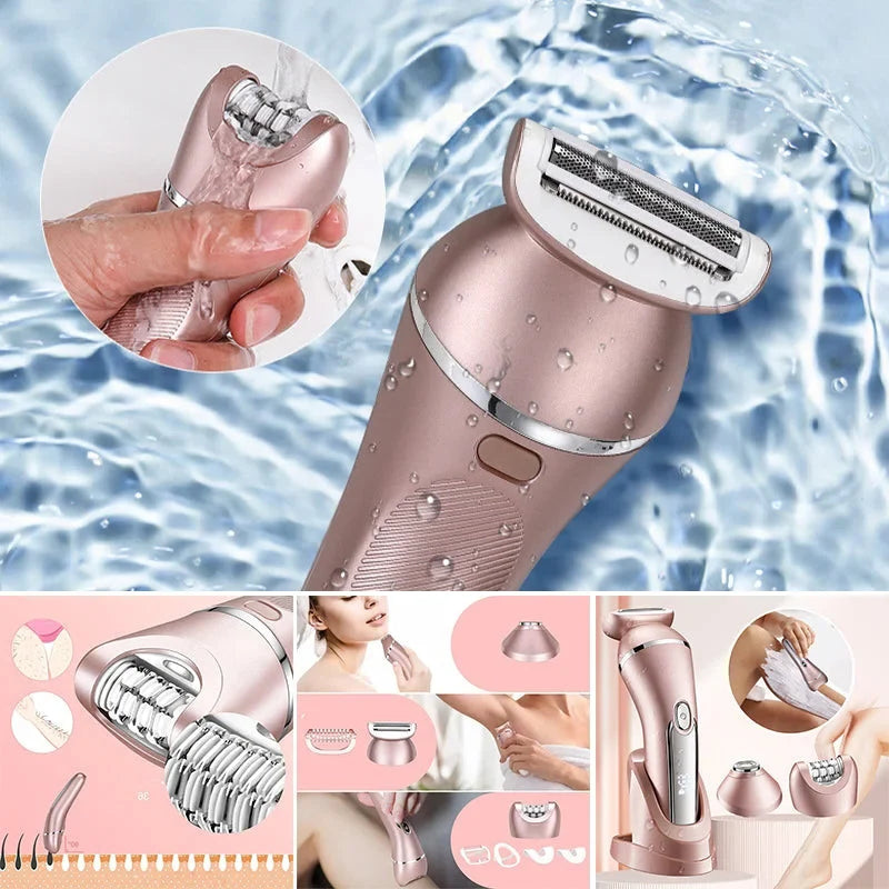 Electric Shaver 3-in-1 Interchangeable Attachments Waterproof & USB Rechargeable