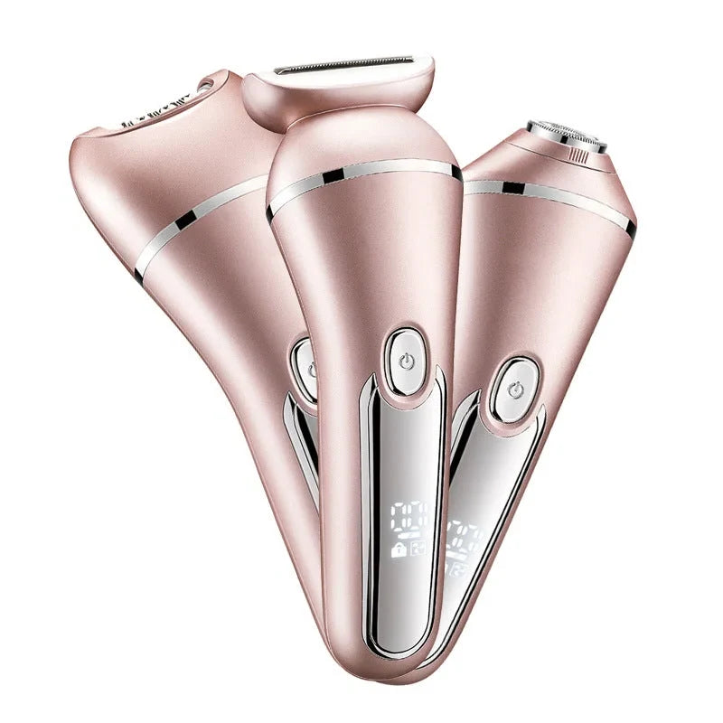 Electric Shaver 3-in-1 Interchangeable Attachments Waterproof & USB Rechargeable