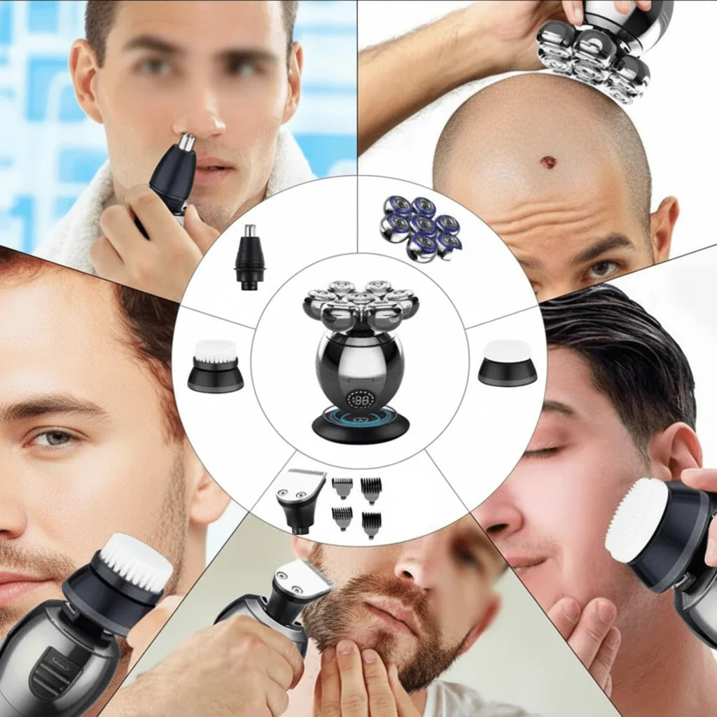 Electric Shaver 7D Floating Blades Wet & Dry Rechargeable