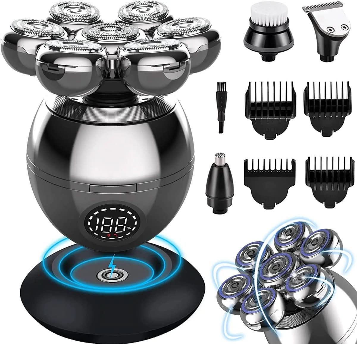 Electric Shaver 7D Floating Blades Wet & Dry Rechargeable