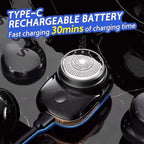 Electric Shaver Six-Blade Stainless Steel USB Rechargeable 60-Day Battery
