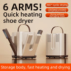 Electric Shoe Dryer Six-Arm 360 Degree Airflow Deodorizing Foldable