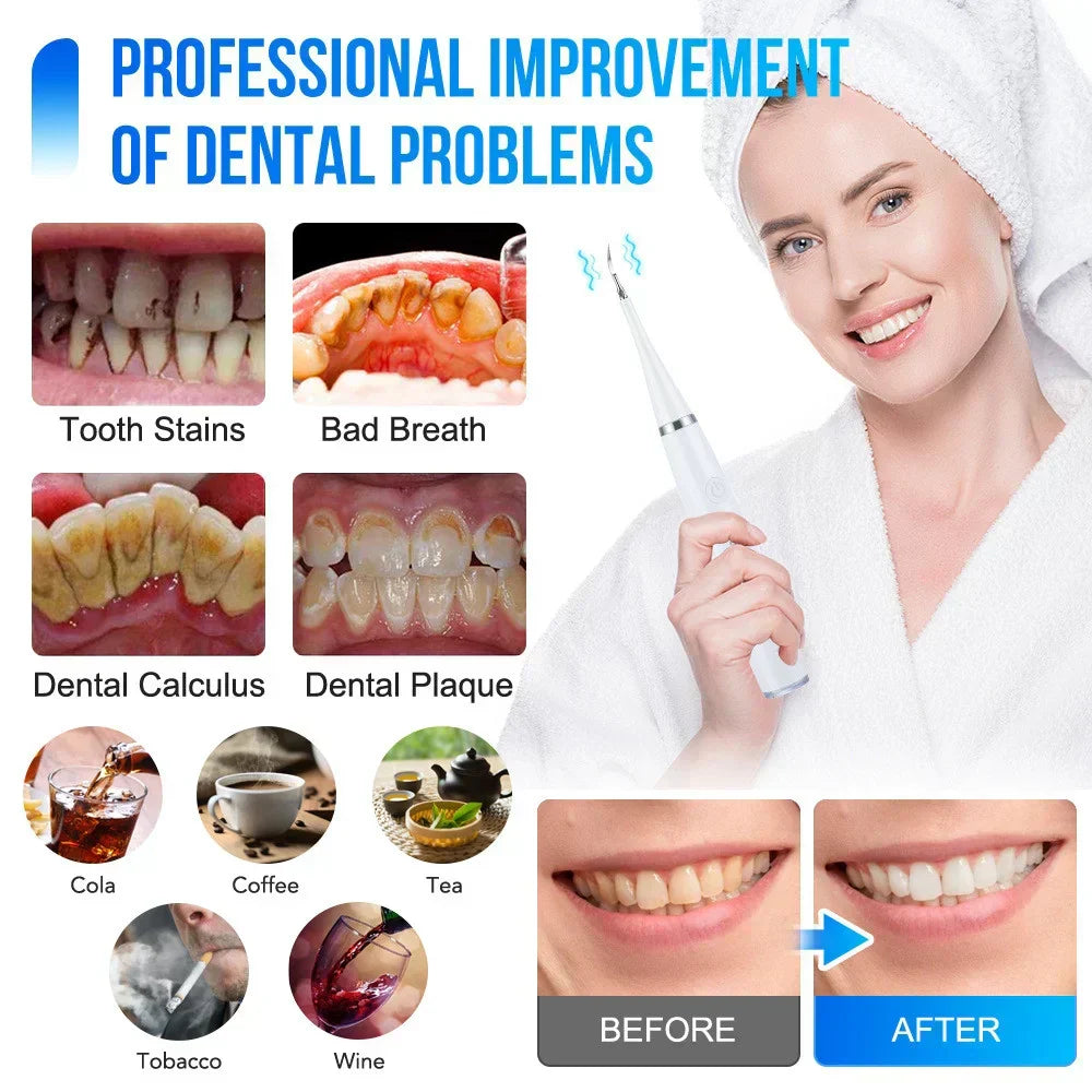 Electric Sonic Toothbrush Multiple Modes & Replaceable Heads