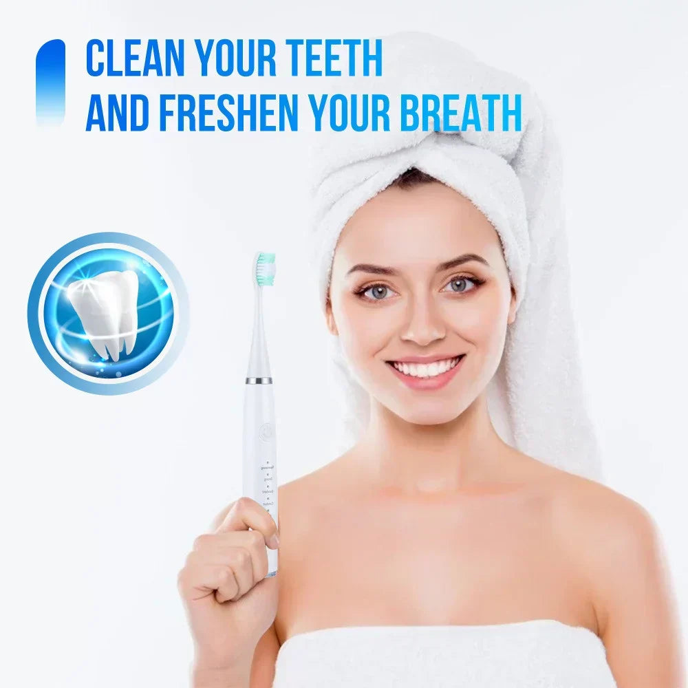 Electric Sonic Toothbrush Multiple Modes & Replaceable Heads