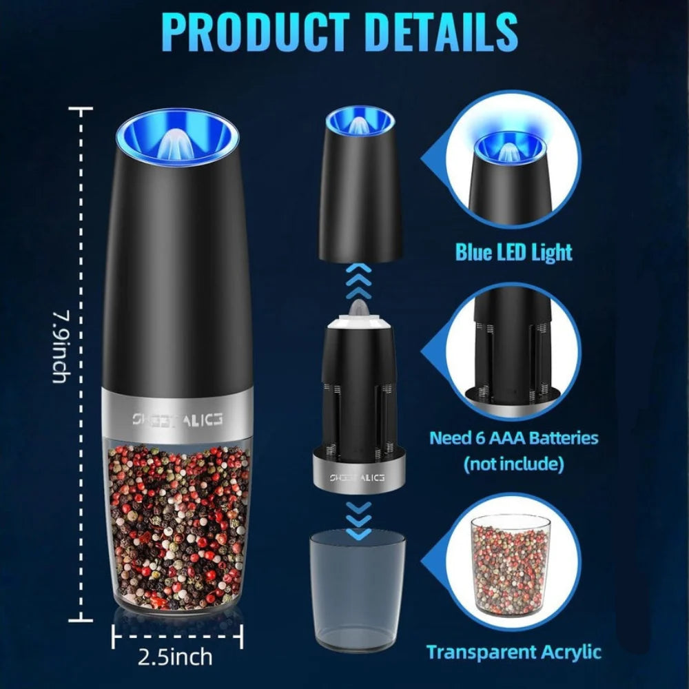 Electric Spice Grinder Hands-Free Adjustable Grind