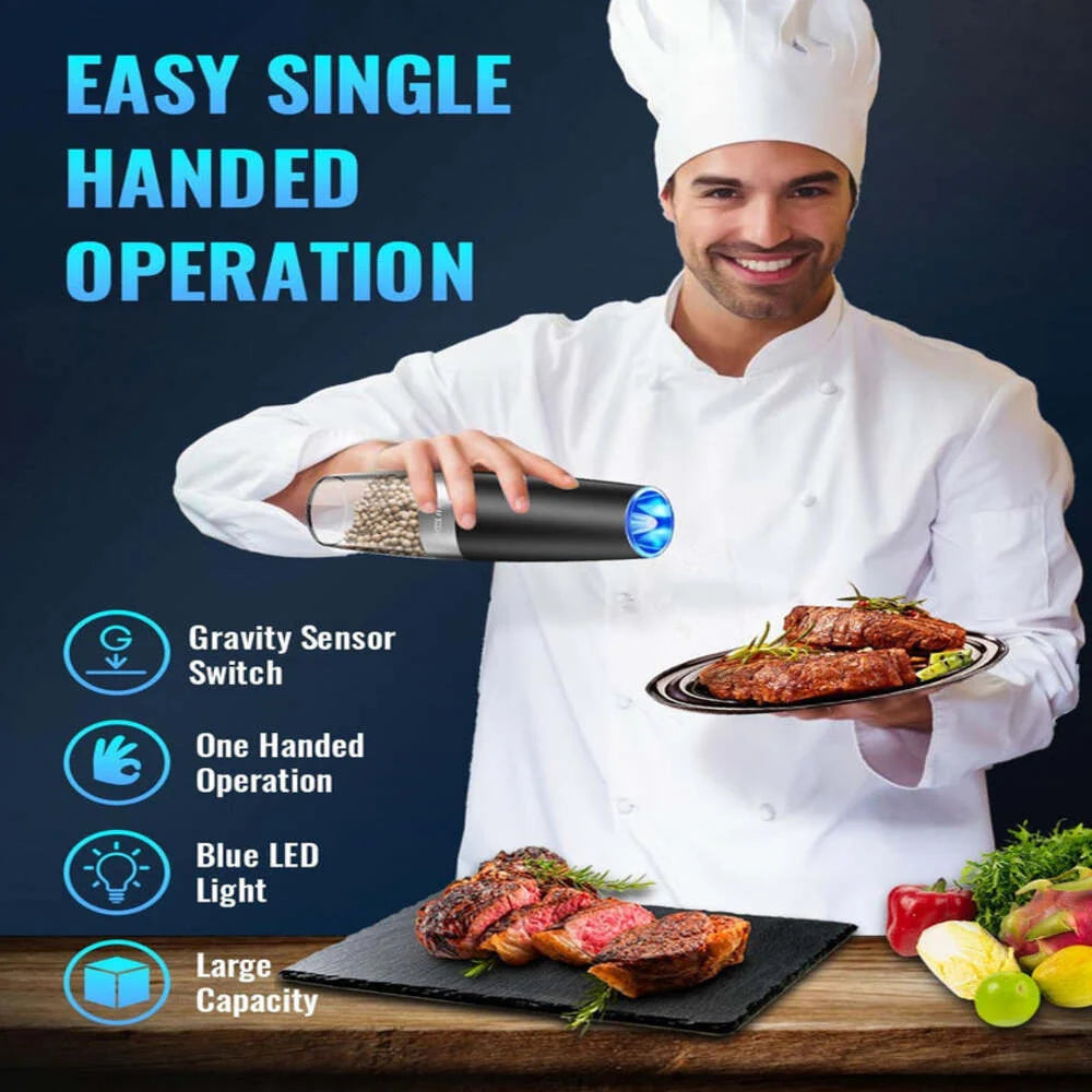 Electric Spice Grinder Hands-Free Adjustable Grind
