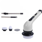 Electric Spin Cleaning Brush 9 Interchangeable Heads Extendable Handle