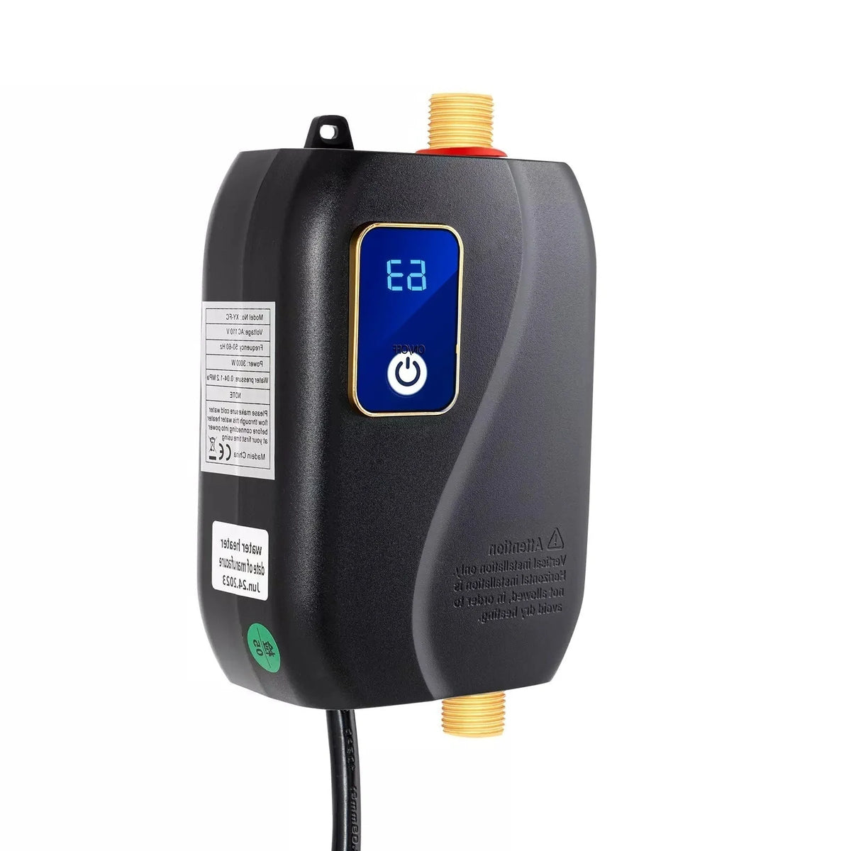 Electric Tankless Water Heater 5-Second Digital LED