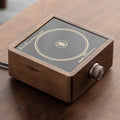 Electric Tea Warmer Far-Infrared Adjustable Dial Walnut Frame