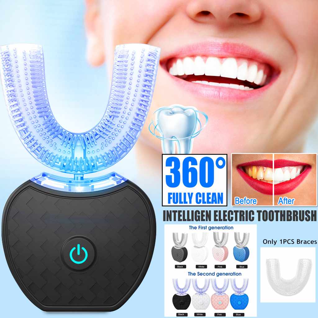 Electric Toothbrush U-Shaped Silicone 360° Clean