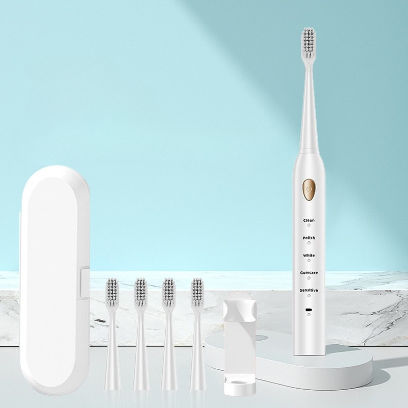 Electric Toothbrush USB Rechargeable & Interchangeable Brush Heads