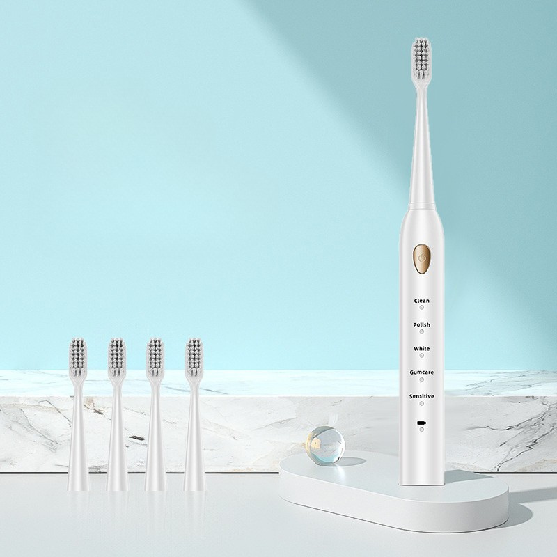 Electric Toothbrush USB Rechargeable & Interchangeable Brush Heads
