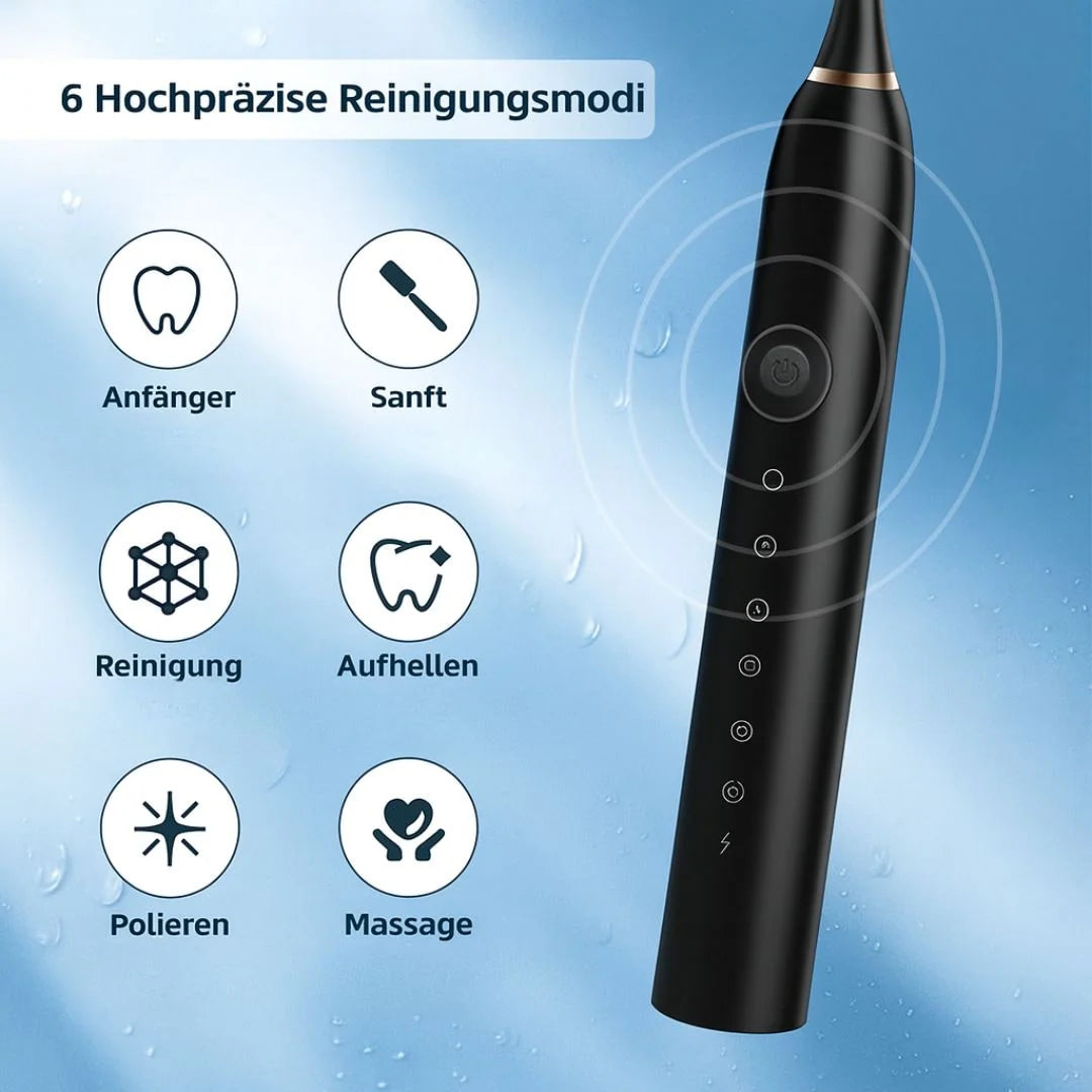 Electric Toothbrush Ultrasonic 40,000 Vibrations Wireless Charging