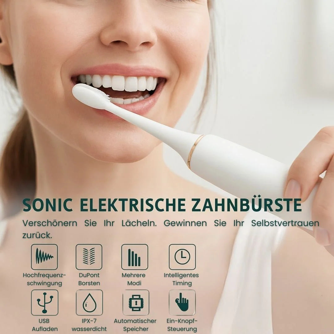 Electric Toothbrush Ultrasonic 40,000 Vibrations Wireless Charging