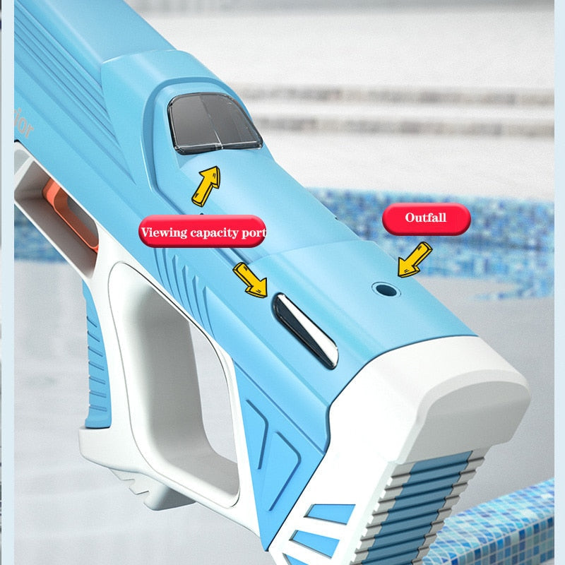 Electric Water Gun Rechargeable Long-Range Waterproof Battery