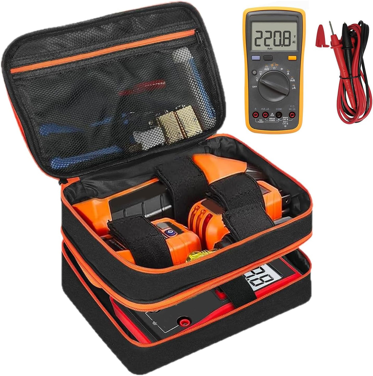 Electrical Tester Bag Double-Layer Waterproof Padded