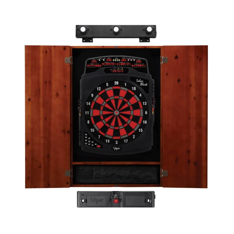 Electronic Dartboard Regulation 15.5 Inch Solid Pine Cabinet