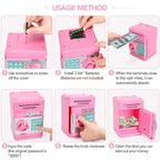 Electronic Piggy Bank Auto Bill Intake Dual Lock Bilingual Audio
