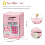Electronic Piggy Bank Auto Bill Intake Dual Lock Bilingual Audio