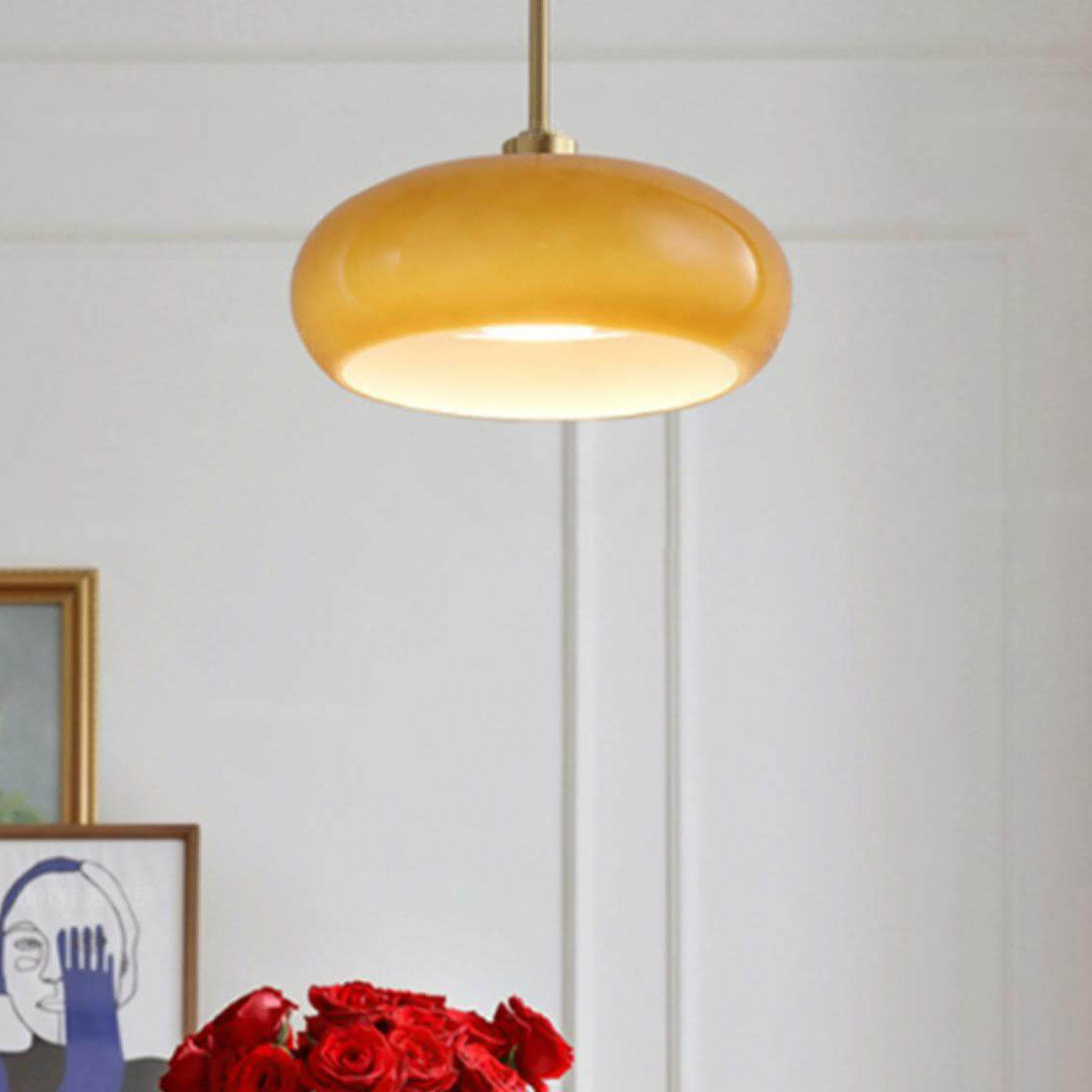 Electroplated Copper Glass Ceiling Light (Flush Or Pendant)