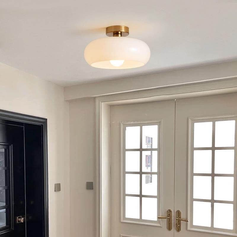 Electroplated Copper Glass Ceiling Light (Flush Or Pendant)