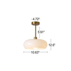 Electroplated Copper Glass Ceiling Light (Flush Or Pendant)