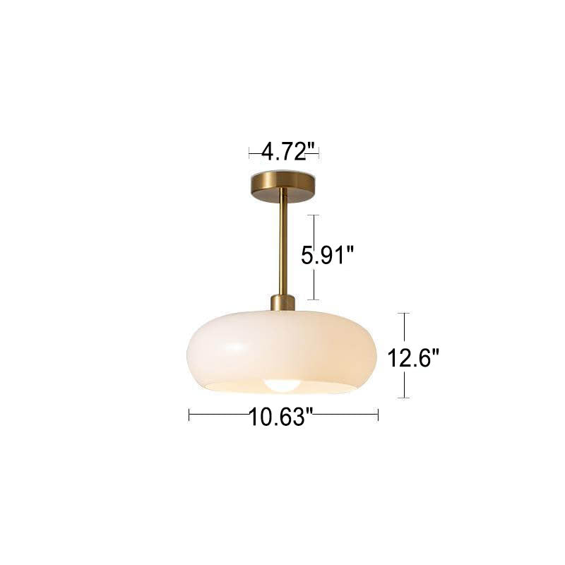 Electroplated Copper Glass Ceiling Light (Flush Or Pendant)