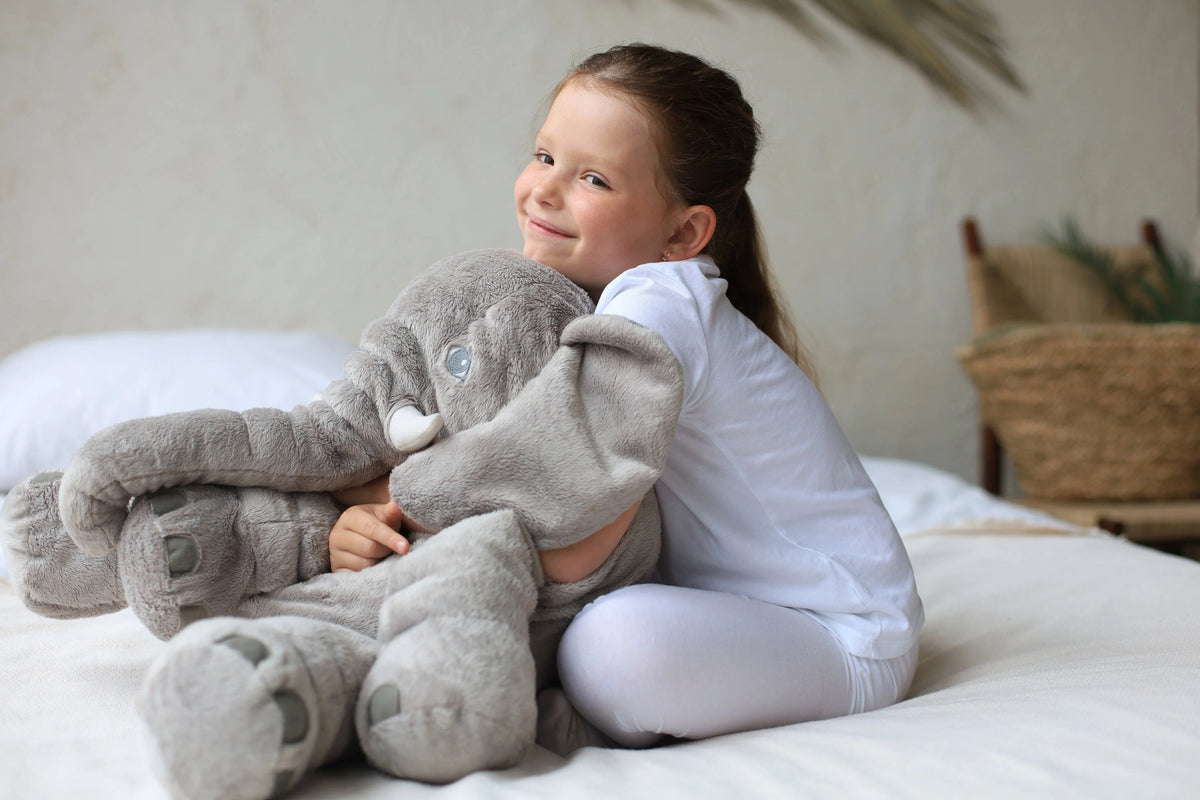 Elephant Cushion Ultra-Soft Plush & Machine Washable