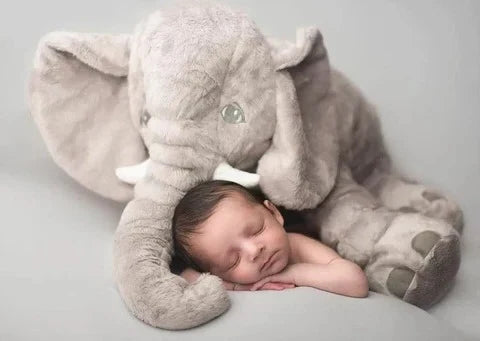 Elephant Pillow Large Plush Nursery-Friendly