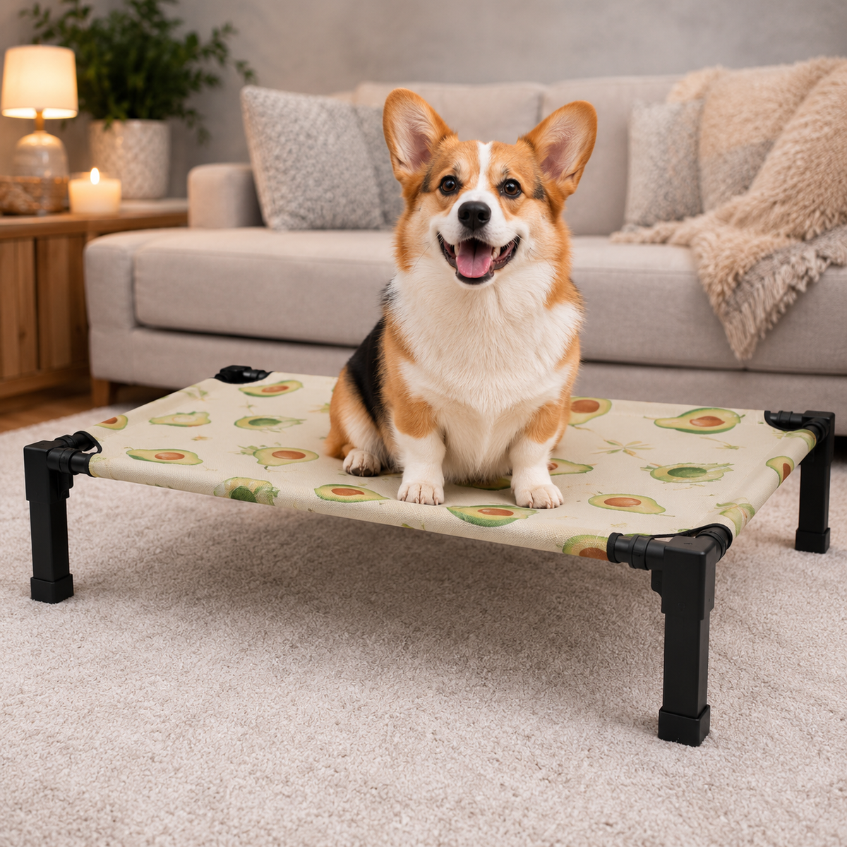 Elevated Dog Bed Breathable Mesh Chew-Proof Steel Frame