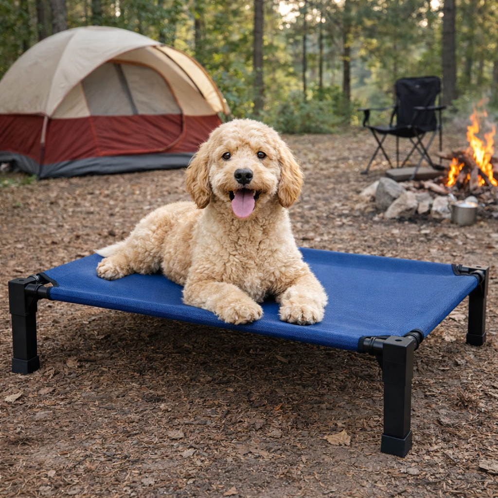 Elevated Dog Bed Breathable Mesh Chew-Proof Steel Frame