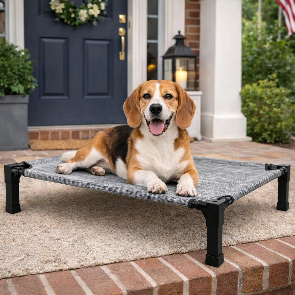 Elevated Dog Bed Breathable Mesh Chew-Proof Steel Frame