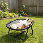 Elevated Pet Bed Breathable Mesh Foldable Iron Frame