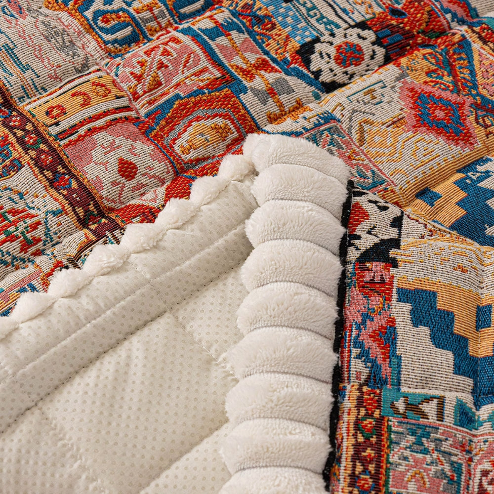 Embossed Boho Microfiber Non-Slip Sofa Cover