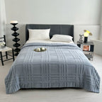 Embossed Grid Double-Layer Microfiber Blanket (All-Season)