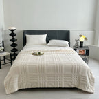 Embossed Grid Double-Layer Microfiber Blanket (All-Season)