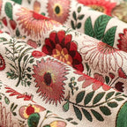 Embroidered Floral Microfiber Table Runner (Machine Washable)