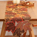 Embroidered Maple Leaf Microfiber Table Runner (Multiple Sizes)
