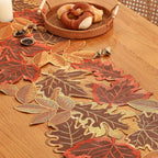 Embroidered Maple Leaf Microfiber Table Runner (Multiple Sizes)