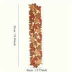 Embroidered Maple Leaf Microfiber Table Runner (Multiple Sizes)