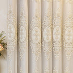 Embroidered Sheer Lace Curtain (Grommet Top)