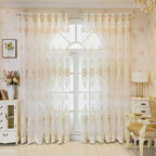 Embroidered Sheer Lace Curtain (Grommet Top)