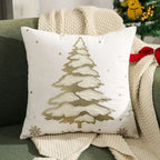 Embroidered Velvet Machine-Washable Cushion Cover (18×18 in)